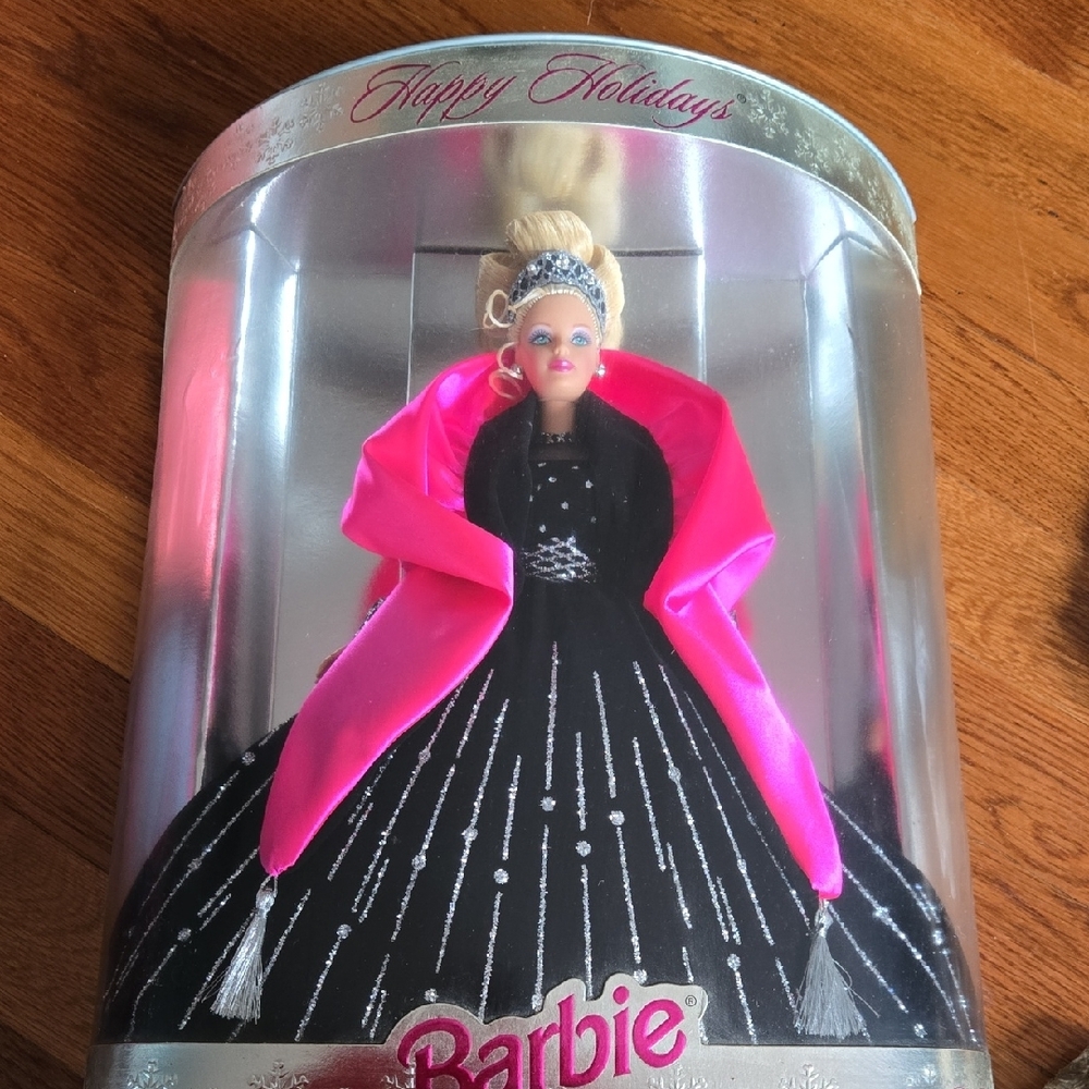 Barbie Holiday Doll in Pink and Black Gown